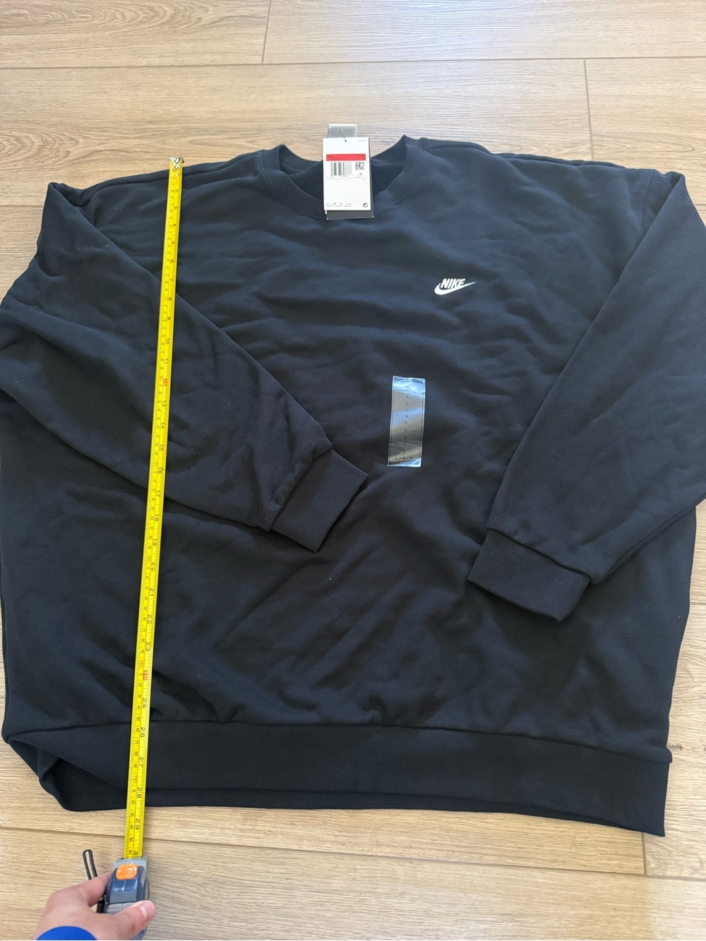 Nike Black Crewneck Sweatshirt with White Swoosh